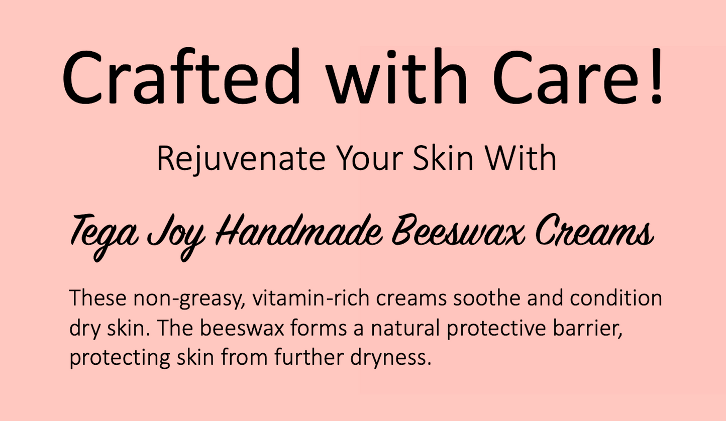 Tega Joy Beeswax Hand Cream with Mediterranean Olive Oil, 2.5 oz.