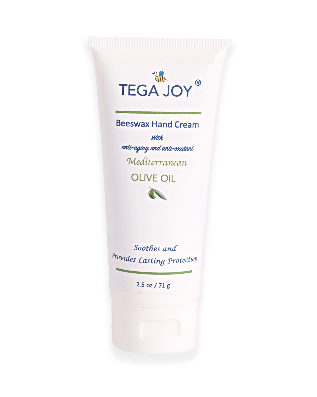 Tega Joy Beeswax Hand Cream with Mediterranean Olive Oil, 2.5 oz.