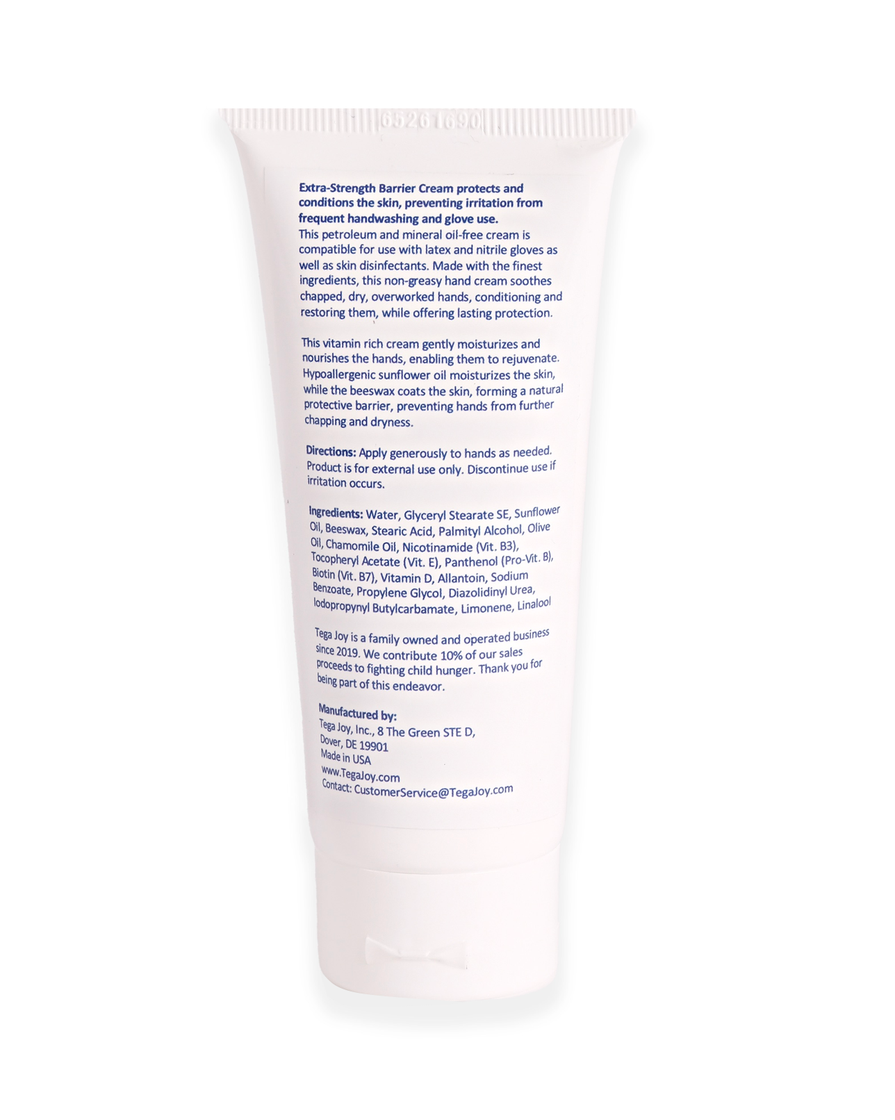 Tega Joy Professional Beeswax Hand Cream, 2.5 oz.